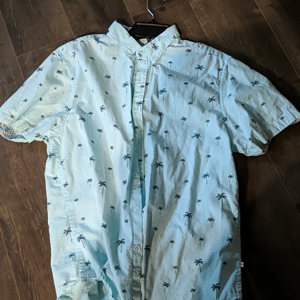 Denim and flowers medium shirt